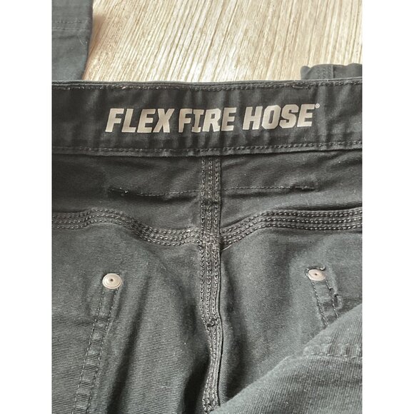 Duluth Trading Co Flex Fire Hose Pants 34x30 Black Cotton Blend - Picture 4 of 6